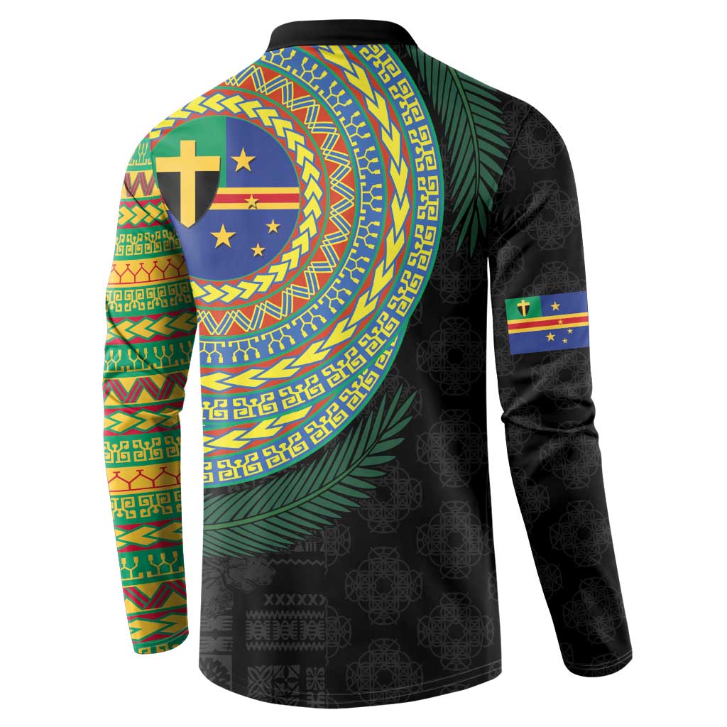 Tafea Tribal Tattoo with Namele Leaves Button Sweatshirt LT03 - Polynesian Pride