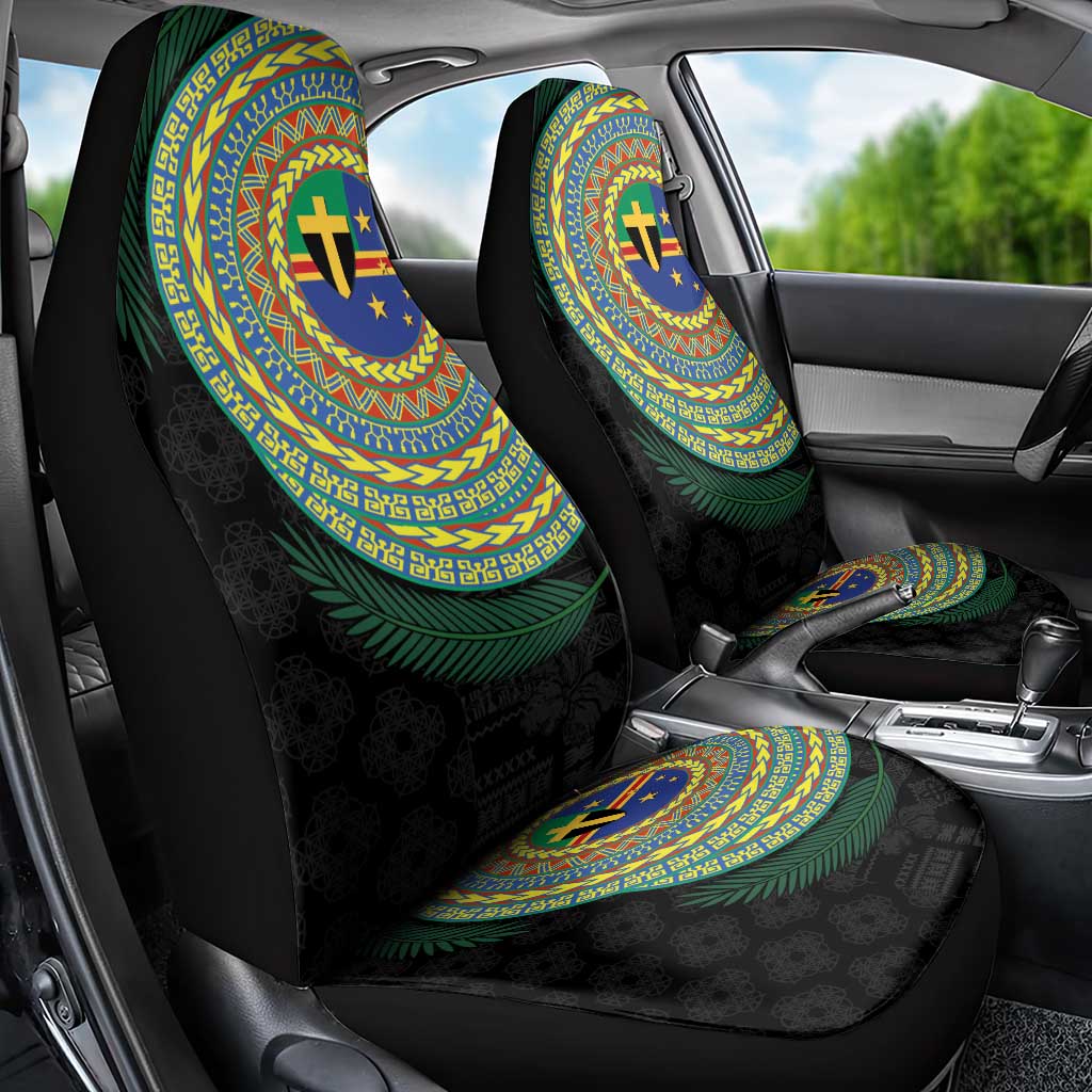 Tafea Tribal Tattoo with Namele Leaves Car Seat Cover LT03 - Polynesian Pride