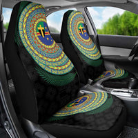 Tafea Tribal Tattoo with Namele Leaves Car Seat Cover LT03 - Polynesian Pride