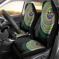 Tafea Tribal Tattoo with Namele Leaves Car Seat Cover LT03 - Polynesian Pride