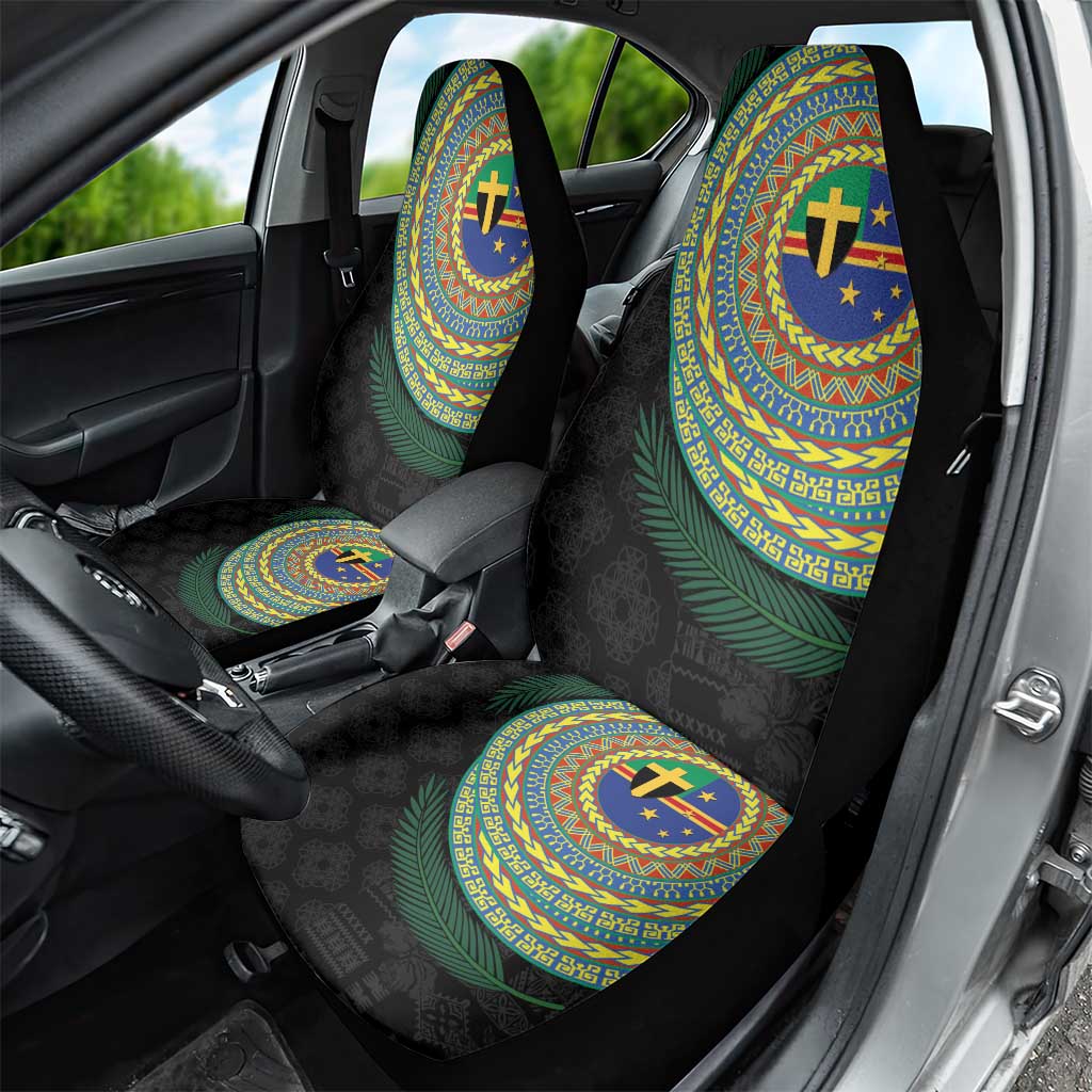 Tafea Tribal Tattoo with Namele Leaves Car Seat Cover LT03 - Polynesian Pride