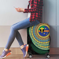 Tafea Tribal Tattoo with Namele Leaves Luggage Cover LT03 - Polynesian Pride