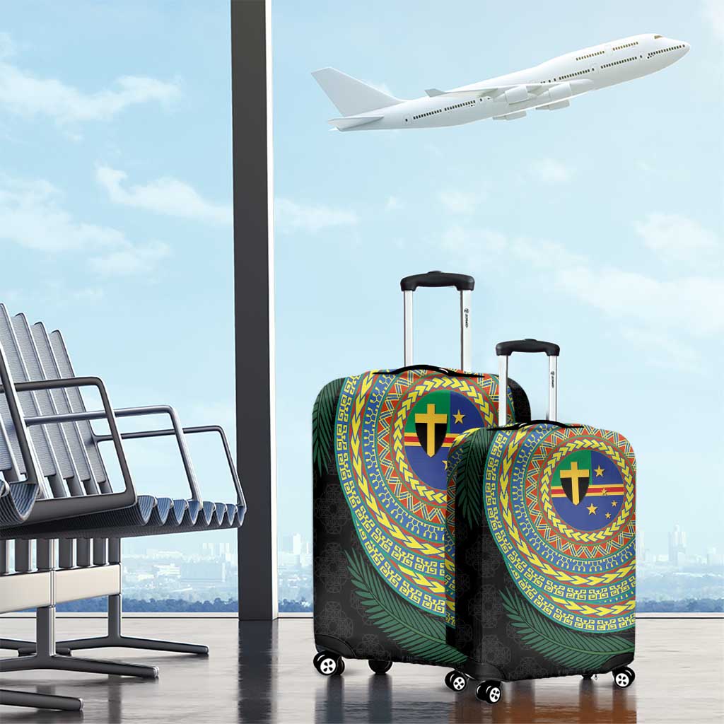 Tafea Tribal Tattoo with Namele Leaves Luggage Cover LT03 - Polynesian Pride