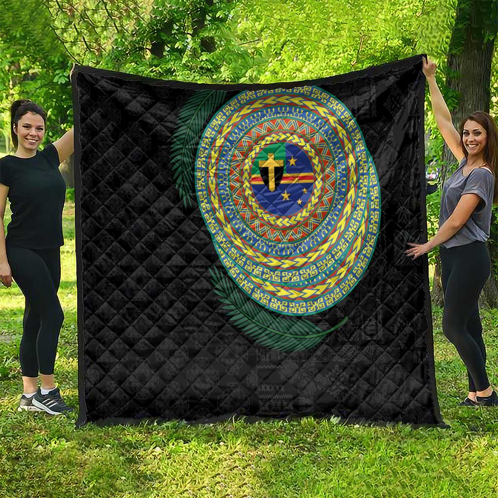 Tafea Tribal Tattoo with Namele Leaves Quilt LT03 - Polynesian Pride