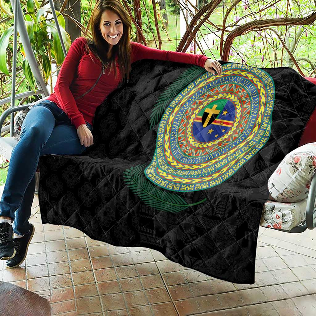 Tafea Tribal Tattoo with Namele Leaves Quilt LT03 - Polynesian Pride