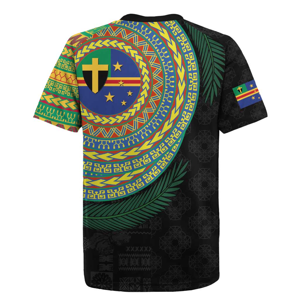 Tafea Tribal Tattoo with Namele Leaves Rugby Jersey LT03 - Polynesian Pride