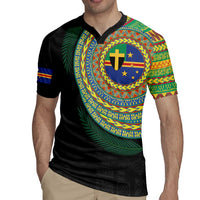 Tafea Tribal Tattoo with Namele Leaves Rugby Jersey LT03 - Polynesian Pride