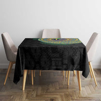 Tafea Tribal Tattoo with Namele Leaves Tablecloth LT03 - Polynesian Pride