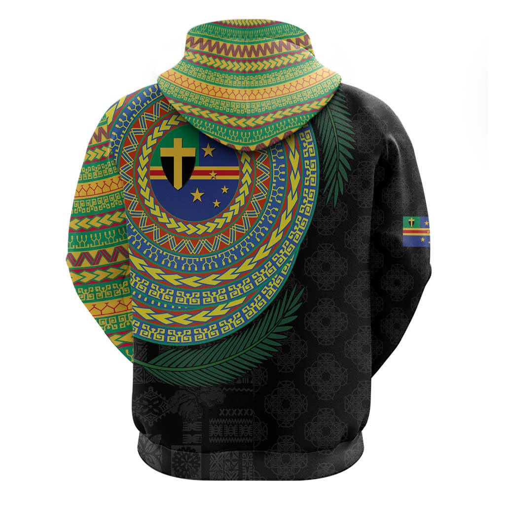 Tafea Tribal Tattoo with Namele Leaves Zip Hoodie LT03 - Polynesian Pride