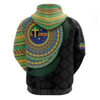 Tafea Tribal Tattoo with Namele Leaves Zip Hoodie LT03 - Polynesian Pride