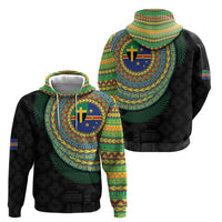 Tafea Tribal Tattoo with Namele Leaves Zip Hoodie LT03 - Polynesian Pride