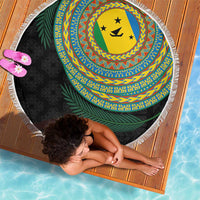 Malampa Tribal Tattoo with Namele Leaves Beach Blanket LT03 - Polynesian Pride
