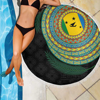 Malampa Tribal Tattoo with Namele Leaves Beach Blanket LT03 - Polynesian Pride