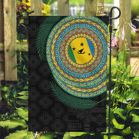 Malampa Tribal Tattoo with Namele Leaves Garden Flag LT03 Garden Flag Black - Polynesian Pride