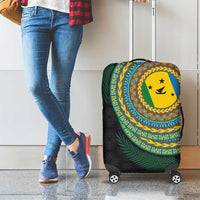 Malampa Tribal Tattoo with Namele Leaves Luggage Cover LT03 - Polynesian Pride