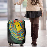 Malampa Tribal Tattoo with Namele Leaves Luggage Cover LT03 - Polynesian Pride