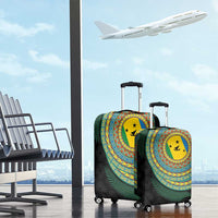 Malampa Tribal Tattoo with Namele Leaves Luggage Cover LT03 - Polynesian Pride