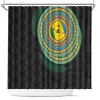Malampa Tribal Tattoo with Namele Leaves Shower Curtain LT03 Black - Polynesian Pride