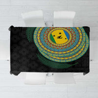 Malampa Tribal Tattoo with Namele Leaves Tablecloth LT03 Black - Polynesian Pride