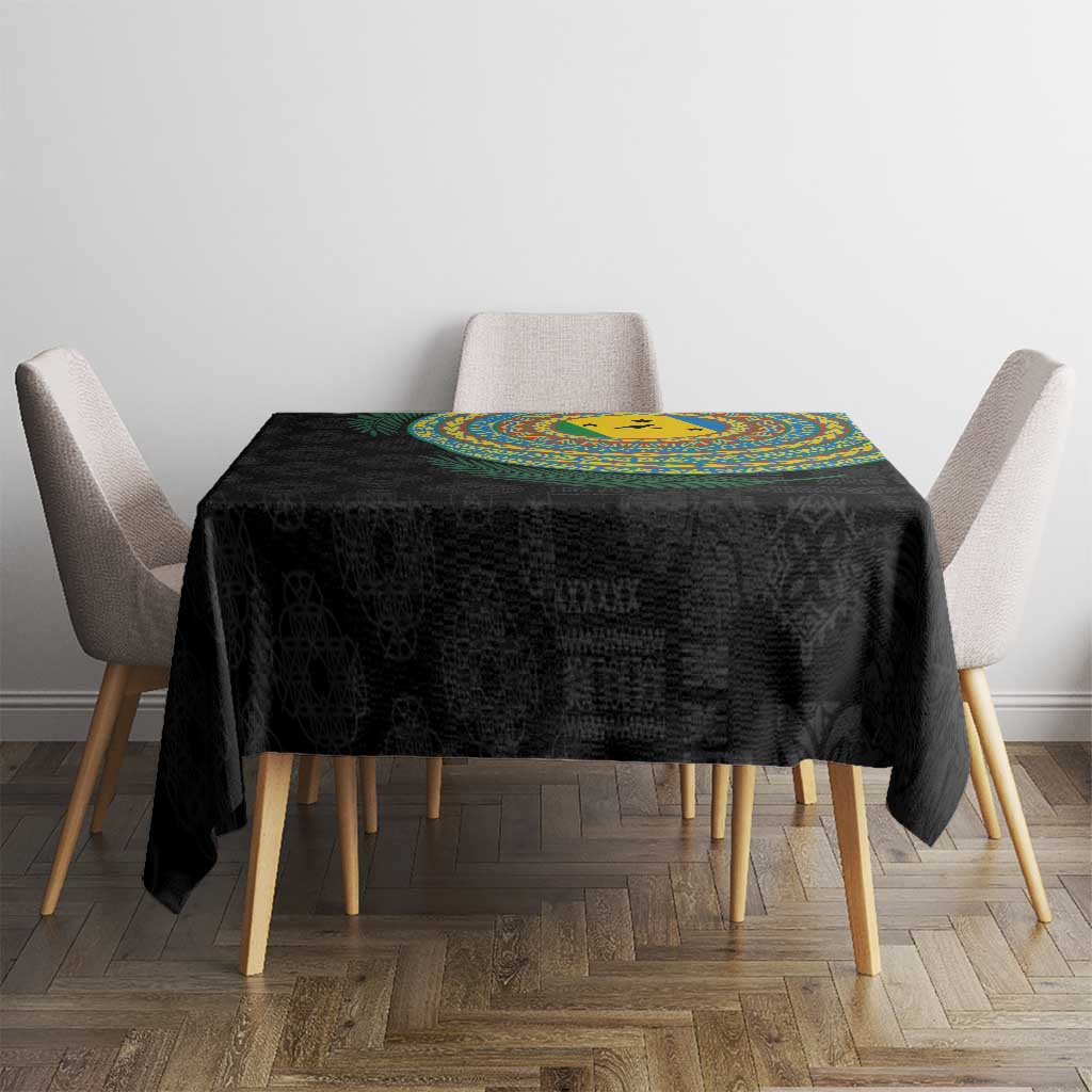 Malampa Tribal Tattoo with Namele Leaves Tablecloth LT03 - Polynesian Pride