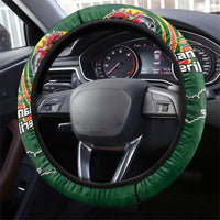 Manuʻa Islands and American Samoa Together Steering Wheel Cover Rooster and Eagle Mascot National Map and Flag Style LT03 - Polynesian Pride