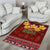 Aloha Plumeria Flowers Area Rug With Hawaiian Style Tapa Tribal