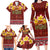 Aloha Plumeria Flowers Family Matching Long Sleeve Bodycon Dress and Hawaiian Shirt With Hawaiian Style Tapa Tribal