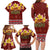 Aloha Plumeria Flowers Family Matching Long Sleeve Bodycon Dress and Hawaiian Shirt With Hawaiian Style Tapa Tribal