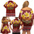 Aloha Plumeria Flowers Family Matching Off Shoulder Short Dress and Hawaiian Shirt With Hawaiian Style Tapa Tribal