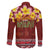 Aloha Plumeria Flowers Family Matching Puletasi and Hawaiian Shirt With Hawaiian Style Tapa Tribal