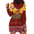 Aloha Plumeria Flowers Hoodie Dress With Hawaiian Style Tapa Tribal