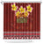 Aloha Plumeria Flowers Shower Curtain With Hawaiian Style Tapa Tribal