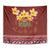 Aloha Plumeria Flowers Tapestry With Hawaiian Style Tapa Tribal