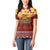 Aloha Plumeria Flowers Women Polo Shirt With Hawaiian Style Tapa Tribal