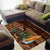 Hawaiian Tiki Mask Surfing Kakau Pattern Area Rug