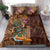 Hawaiian Tiki Mask Surfing Kakau Pattern Bedding Set