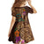 Hawaiian Tiki Mask Surfing Kakau Pattern Family Matching Long Sleeve Bodycon Dress and Hawaiian Shirt