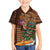 Hawaiian Tiki Mask Surfing Kakau Pattern Family Matching Short Sleeve Bodycon Dress and Hawaiian Shirt