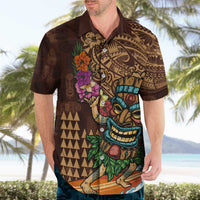 Hawaiian Tiki Mask Surfing Kakau Pattern Hawaiian Shirt LT03 - Polynesian Pride