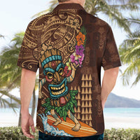 Hawaiian Tiki Mask Surfing Kakau Pattern Hawaiian Shirt LT03 - Polynesian Pride