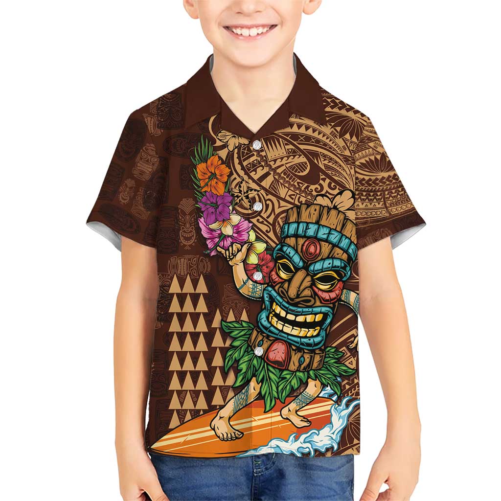Hawaiian Tiki Mask Surfing Kakau Pattern Hawaiian Shirt LT03 - Polynesian Pride