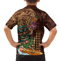 Hawaiian Tiki Mask Surfing Kakau Pattern Hawaiian Shirt LT03 - Polynesian Pride