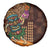 Hawaiian Tiki Mask Surfing Kakau Pattern Spare Tire Cover