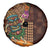 Hawaiian Tiki Mask Surfing Kakau Pattern Spare Tire Cover