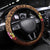 Hawaiian Tiki Mask Surfing Kakau Pattern Steering Wheel Cover