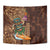 Hawaiian Tiki Mask Surfing Kakau Pattern Tapestry