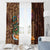 Hawaiian Tiki Mask Surfing Kakau Pattern Window Curtain