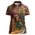 Hawaiian Tiki Mask Surfing Kakau Pattern Women Polo Shirt