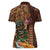 Hawaiian Tiki Mask Surfing Kakau Pattern Women Polo Shirt