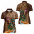 Hawaiian Tiki Mask Surfing Kakau Pattern Women Polo Shirt